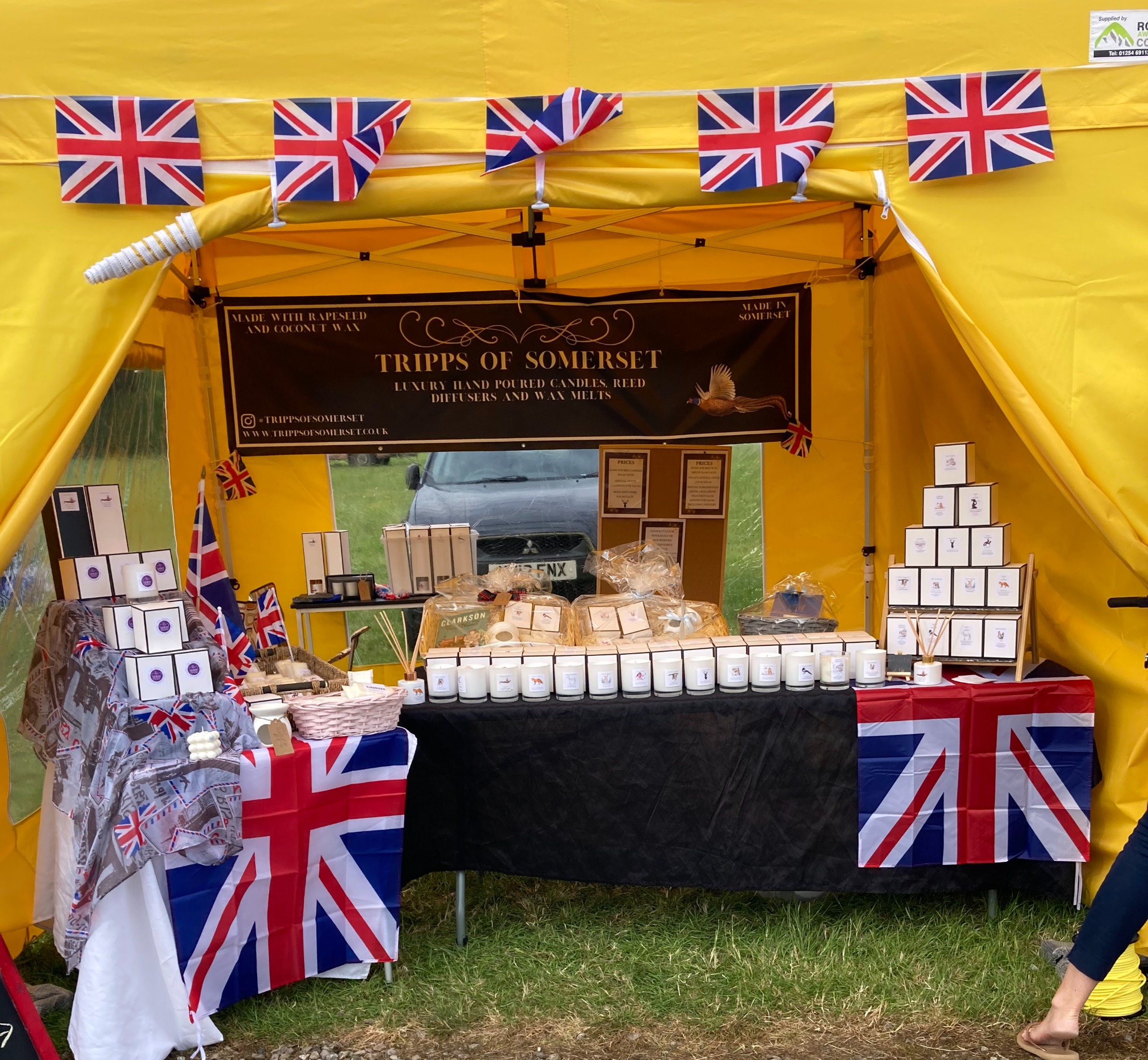 bath and west show handmade candles our first show